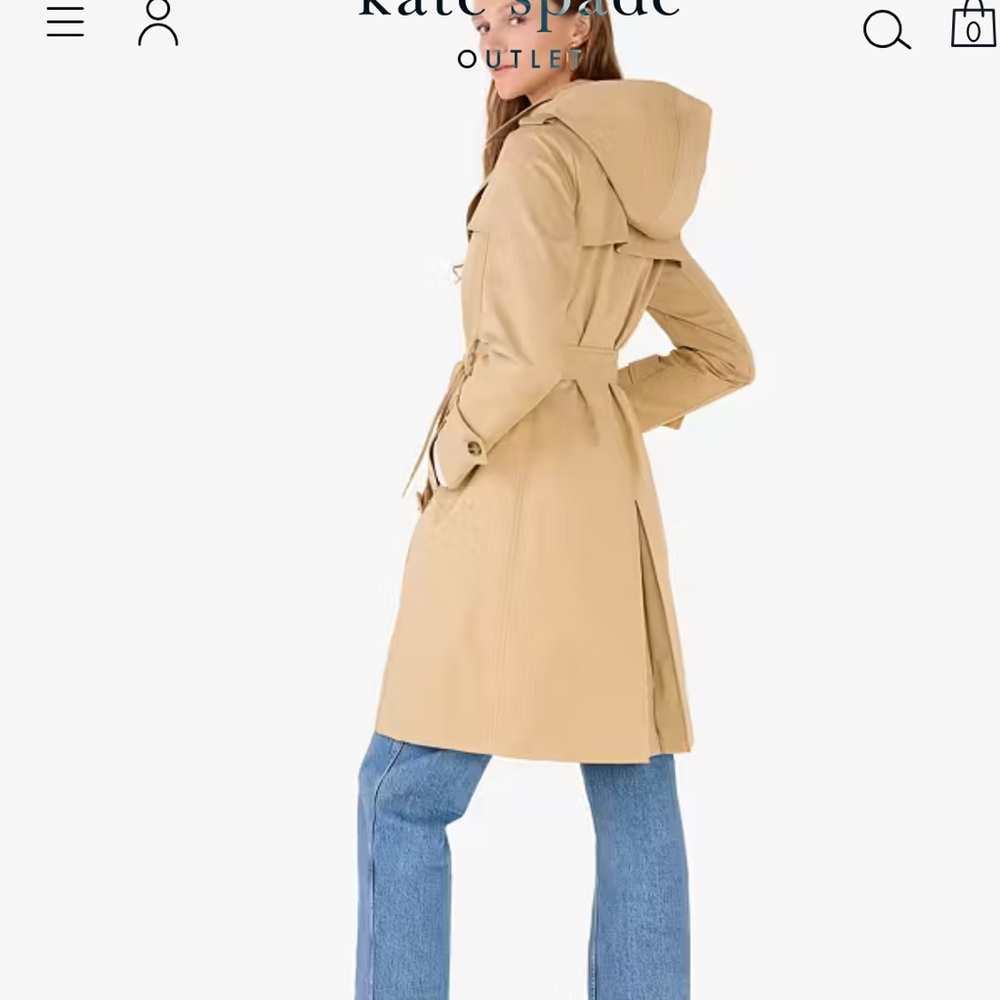 Kate Spade Classic Trench Coat NWT size XS - Picture 2 of 9